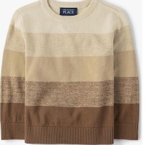 Children’s Place Cinnamon Brown Striped Sweater Size 12-18M